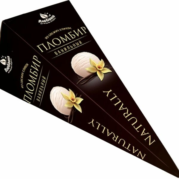 Пломбир Любони ванильный в вафельном рожке 15%