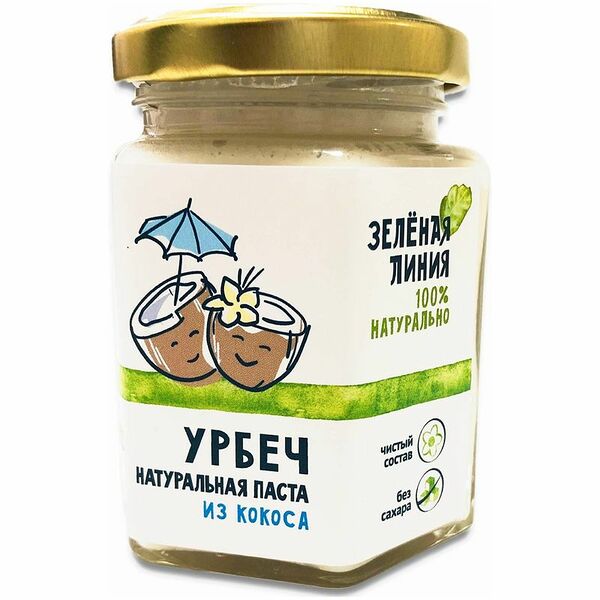 Паста Урбеч из кокоса Зелёная Линия, 190г