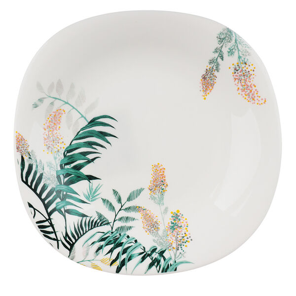 Millimi тропикана тарелка десертная опаловое стекло 21,5см, квадратная форма, 20048