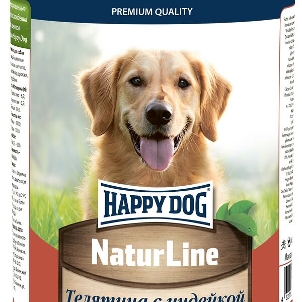 Happy Dog Natur Line консервы для собак Телятина и индейка