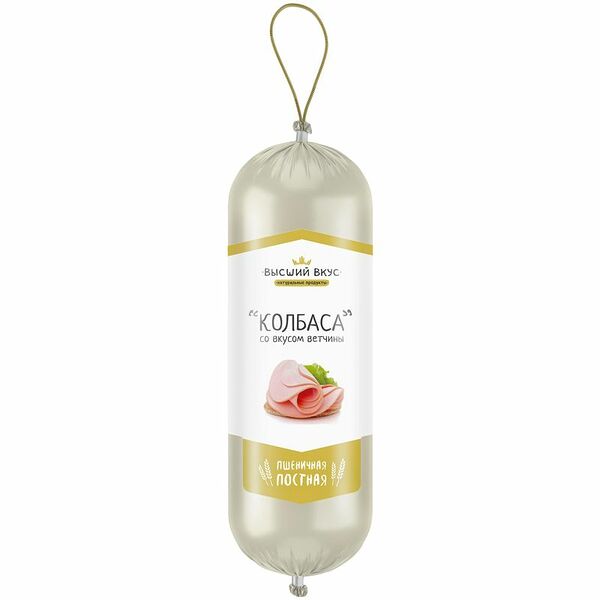 Колбаса Высший Вкус со вкусом ветчины пшеничная, 400г