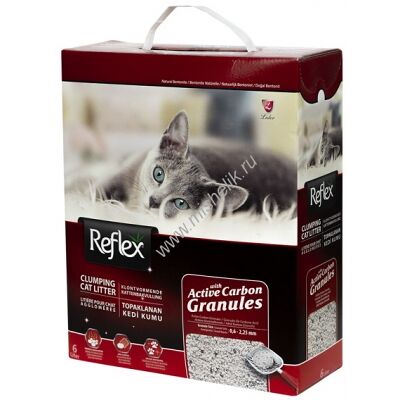 REFLEX Наполнитель для кошек  6л комкующийся бентонитовый Сверхпрочное комкование