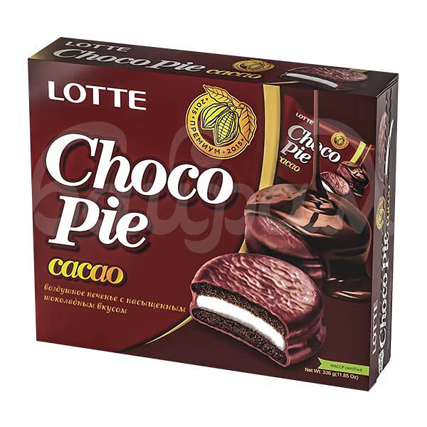 Печенье Лотте Чоко Пай 12*28гр Какао Прослоенное Глазированное