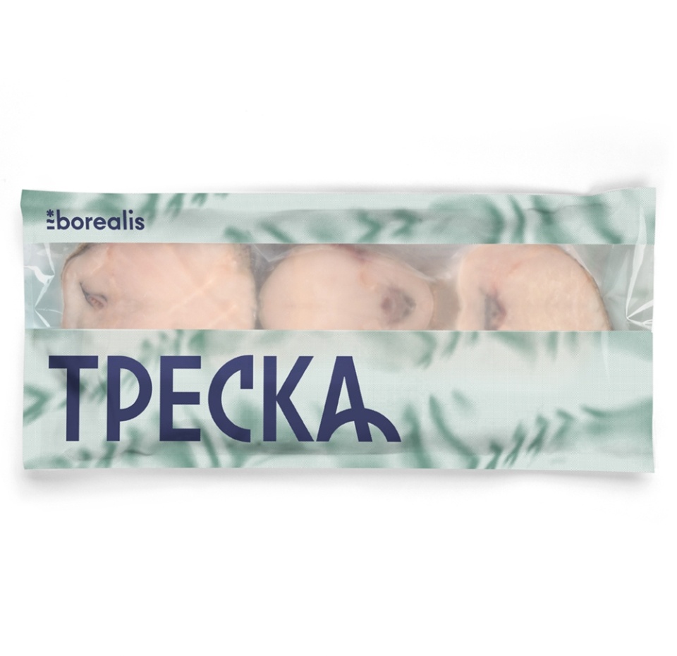 

Треска Borealis атлантическая замороженная стейки 600 г