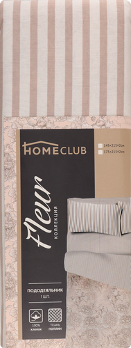 

Пододеяльник 2-спальный HOME CLUB Fleur поплин