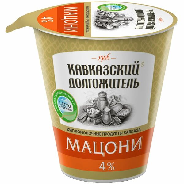 Мацони Кавказский Долгожитель 4% 300мл