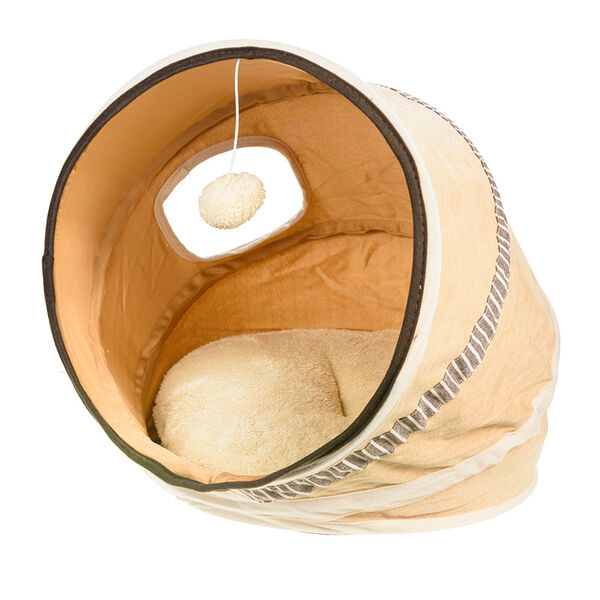 Лежак-тоннель Эспен для кошек и собак мелких пород, 37x45 см, бежевый