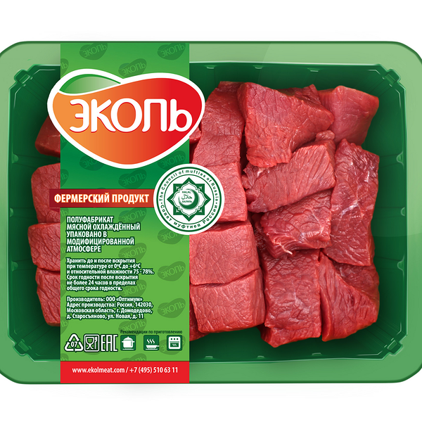 Гуляш из говядины Эколь охлажденный 400г