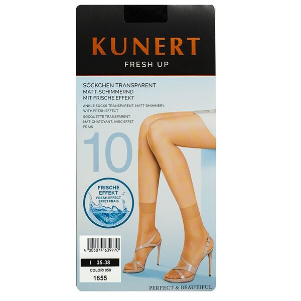 Носки женские Kunert Fresh Up цвет 050/черный 10 den Kunert размер 35-38 Германия