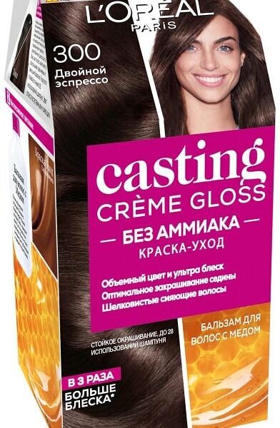 Краска-уход для волос Loreal Paris Casting Creme Gloss 300 Двойной эспрессо