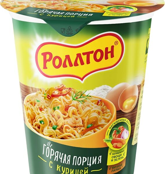Лапша Роллтон с курицей 70г