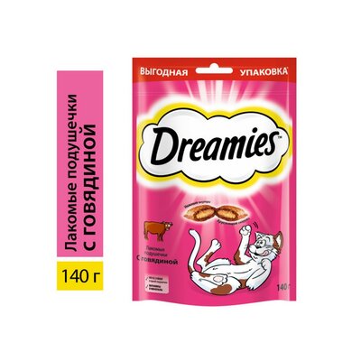 Лакомство для кошек Dreamies с говядиной