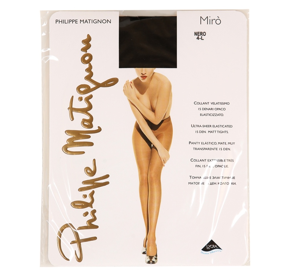 

Колготки Philippe Matignon Miro, черные, 15 den, размер 4