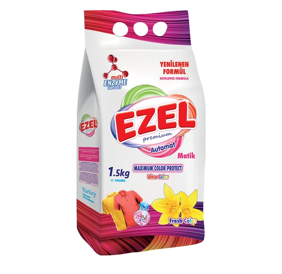 

Порошок стиральный для цветного белья для машинной стирки, Ezel Premium, 1.5 кг, Турция