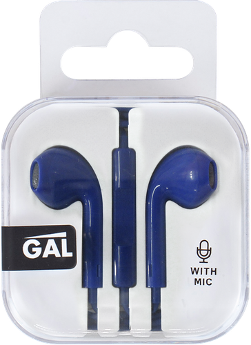 

Наушники GAL с микрофоном HM-060BL/DB, синий