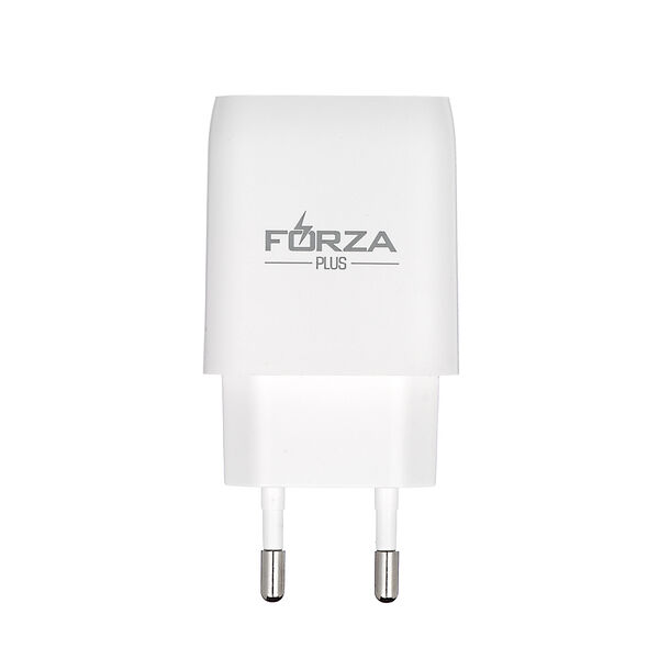 Forza сетевое зарядное устройство стандарт, 2xusb, 2а, 5в, белый