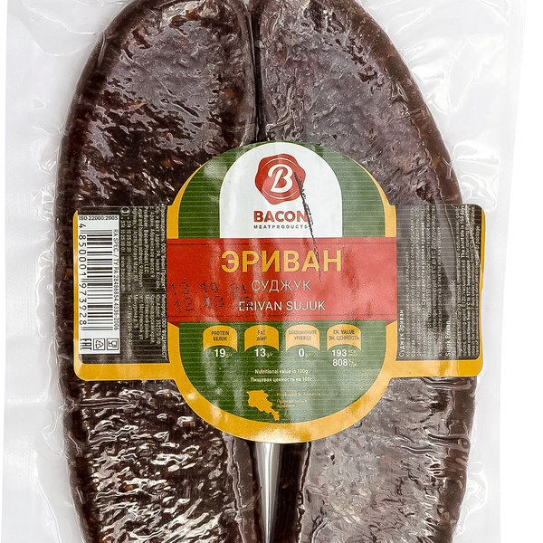 Колбаса BACON Суджук Эриванъ с/к вес до 900г