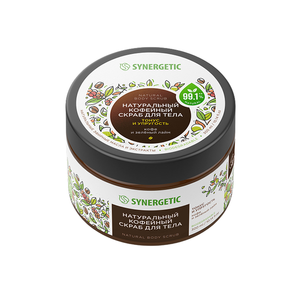 Кофейный скраб для тела Synergetic Кофе и Зеленый Лайм 300 мл