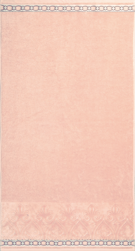 

Полотенце Cleanelly Perfetto Венецианские мотивы 70x130 см, розовое, с велюровым бордюром
