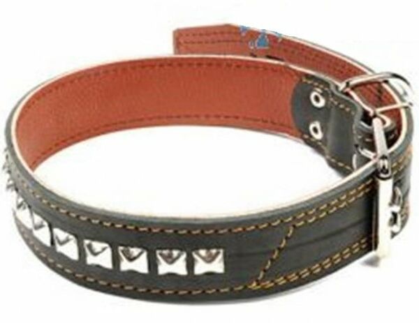 Геогазтехнология ошейник кожаный двойная кожа № 25