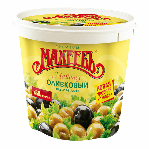 Майонез Махеев 50.5% 800гр Оливковый ведро