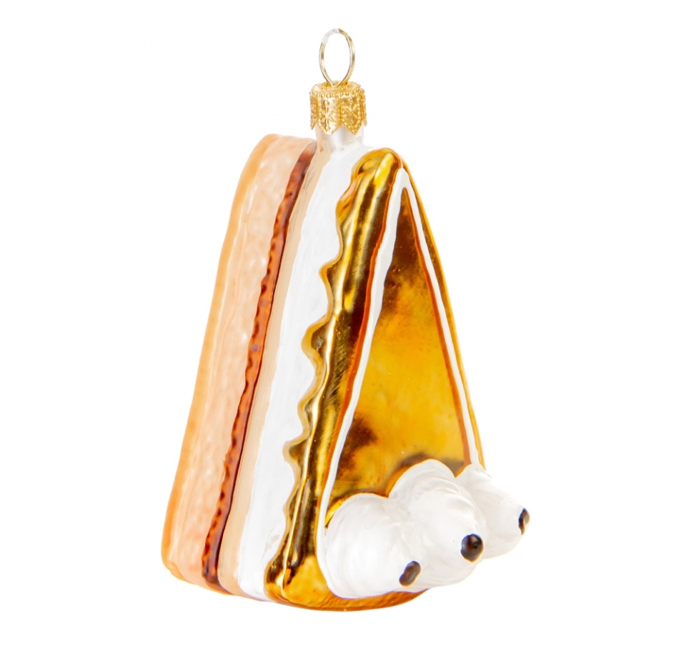 

Игрушка для елки Gmc Коллекция Традиции Кусочек торта, цвет золотой 9 см, Польша