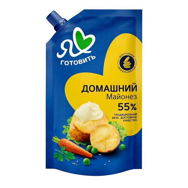 Майонез Я люблю готовить Домашний 55% 600 мл
