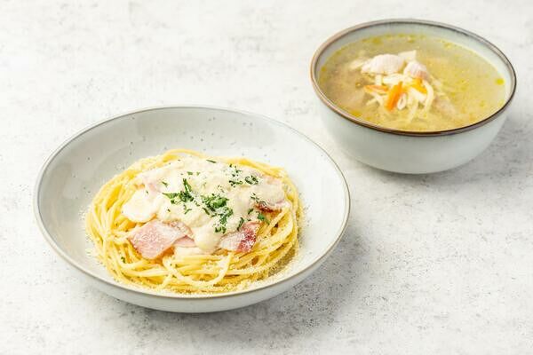 Набор: Суп куриный + Паста Карбонара 