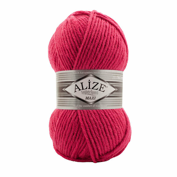 Пряжа ALIZE 'Superlana maxi' 100гр. 100м. (75% акрил, 25%шерсть) ТУ(798 бугенвиллия)