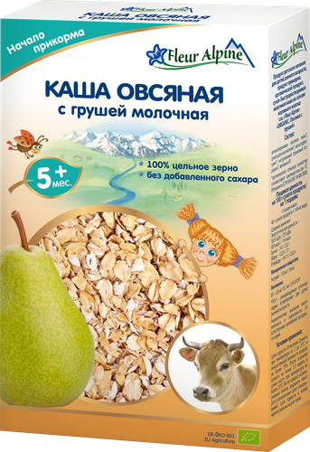 

Каша Fleur Alpine овсяная молочная с грушей с 5 месяцев 200 г