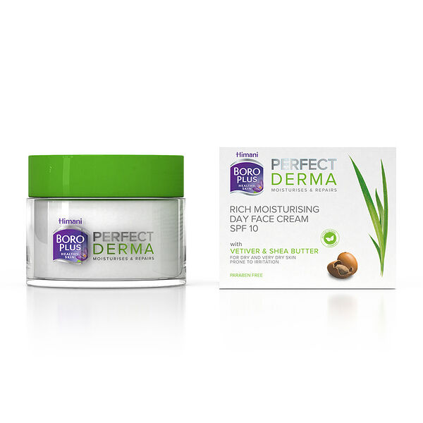 Крем дневной для лица Boro Plus Perfect Derma интенсивный SPF10 с ветивером и маслом ши 50 мл