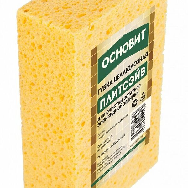 Губка для очистки эпоксидных остатков ОСНОВИТ плитсэйв 14x9,5 см 1 шт
