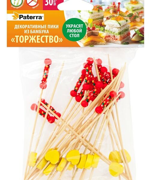 Декоративные пики Paterra Торжество 12см*30шт
