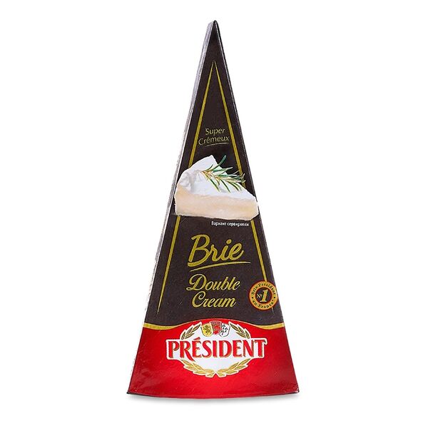 Сыр Бри President Double cream с белой плесенью 73%