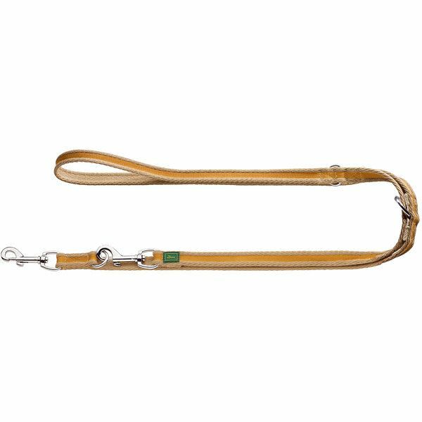 Поводок-перестежка Hunter Patras Alu-Strong 20/200, текстиль, желтый (29011) для собак