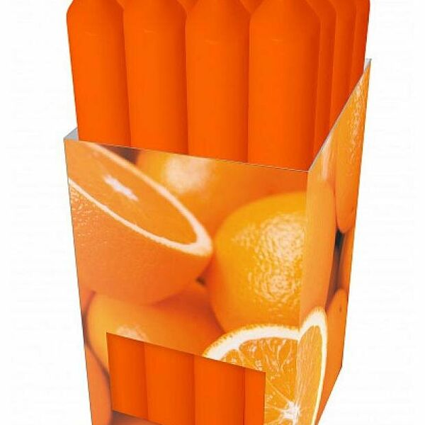 Свеча столовая Апельсин, 17 см ТМ Kukina Raffinata (Кукина Раффината)