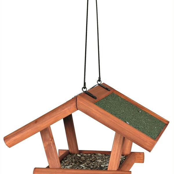 TRIXIE Кормушка для птиц подвесная,  дерево, коричневый 30х18х28см