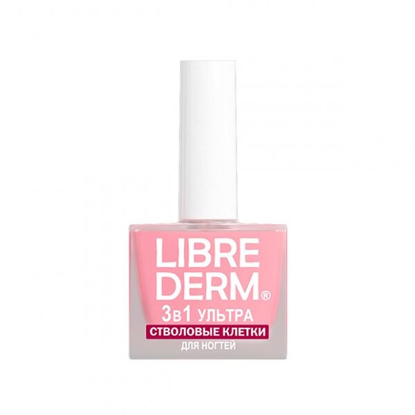 Лак для ногтей Librederm 3 в 1 ультра стволовые клетки 10 мл