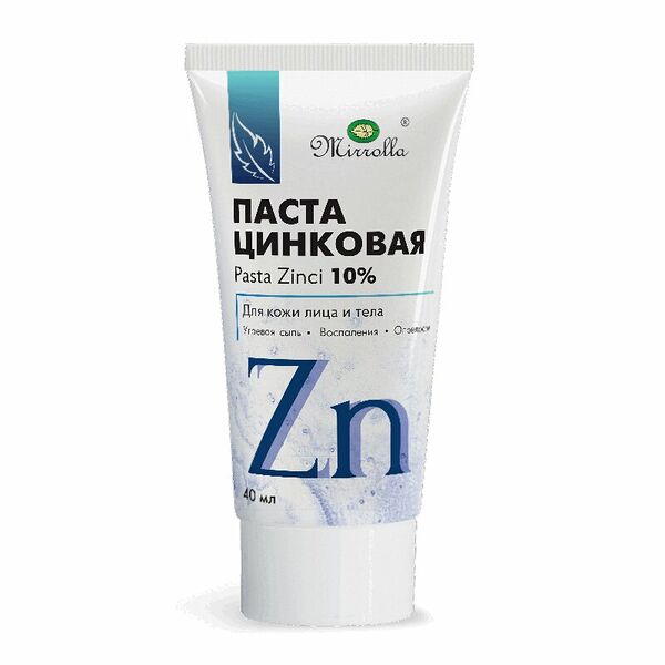 Паста с цинком 10% Mirrolla 40 мл