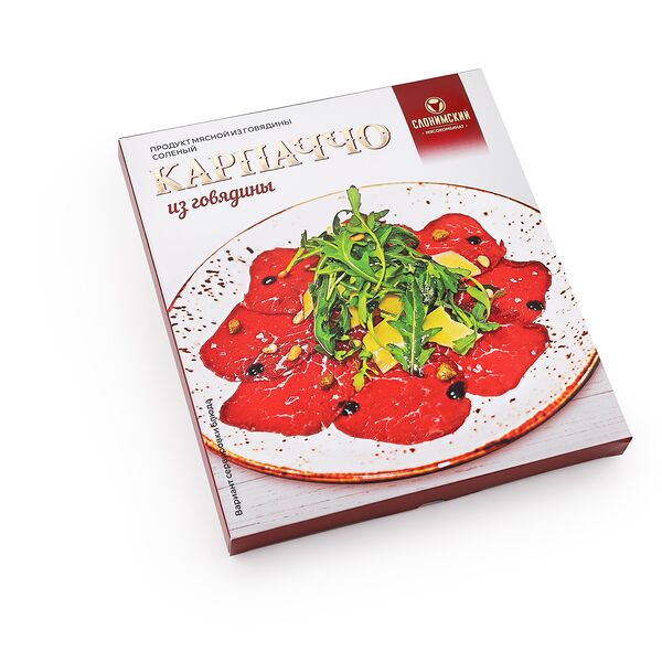 Карпаччо из говядины , прод. из мяса сол. в/у 90 гр. Слонимский МК