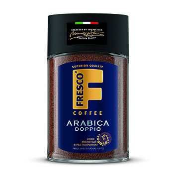 

Кофе растворимый Fresco Arabica Doppio с добавлением молотого 100 г