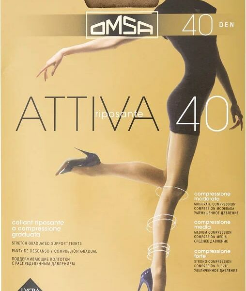 Колготки Omsа Attiva 40 caramello, размер 2