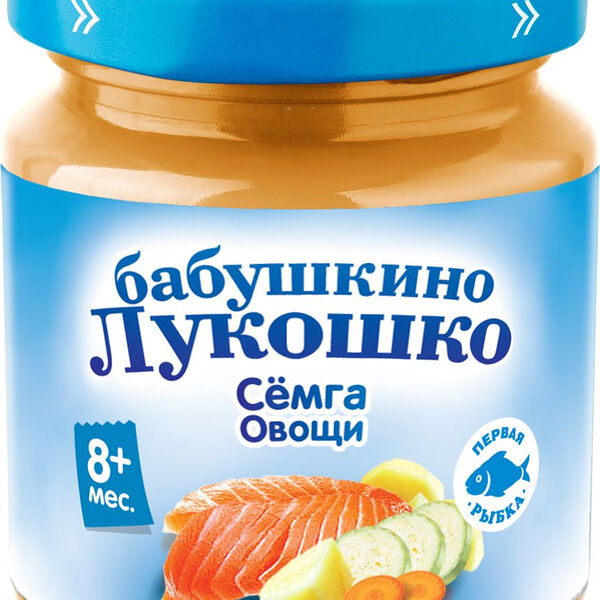 Пюре Бабушкино Лукошко Семга Овощи, 100 г