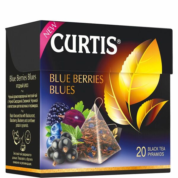 Чай чёрный Curtis Blue Berries Blues в пирамидках, 20 шт, 36 г