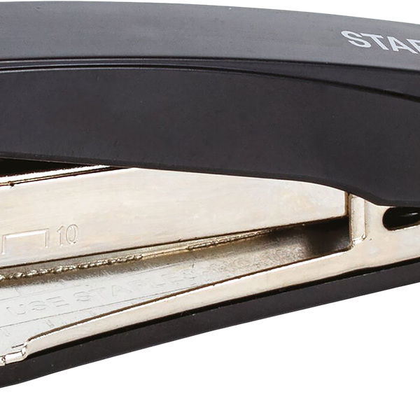 Степлер STAFF Basic №10, с антистеплером, черный