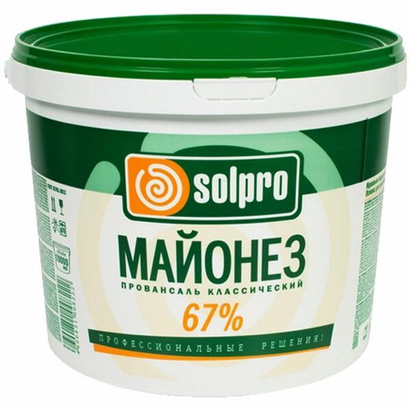 Майонез Solpro Московский провансаль классический 67%, 9.6кг