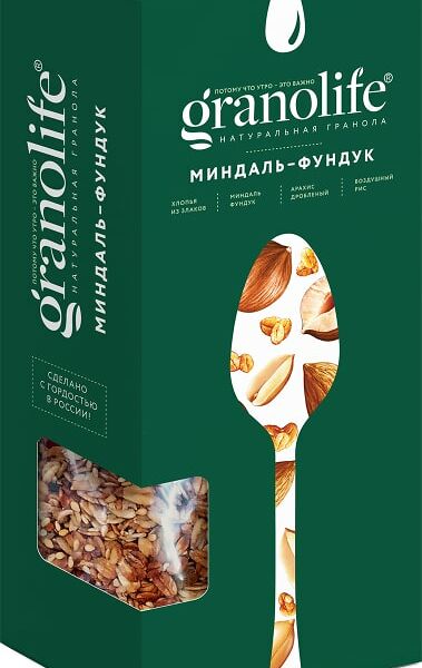Гранола Granolife Миндаль-фундук 400г