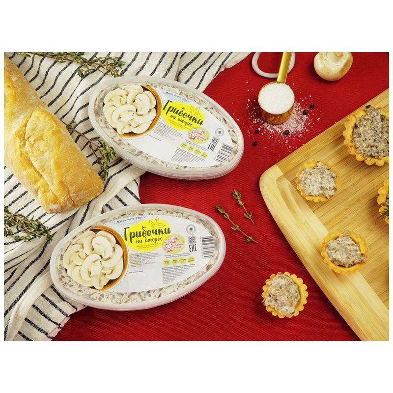 

Грибочки Грибная кухня На второе, в майонезе 230 г