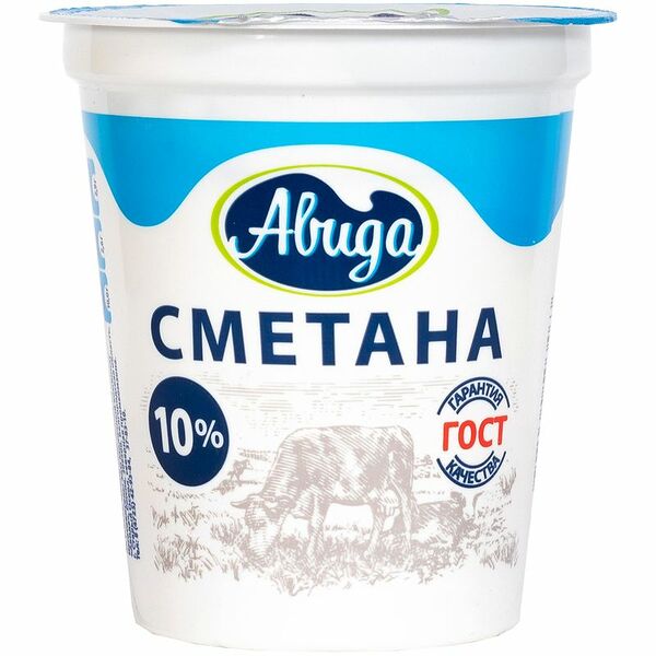 Сметана Авида 10% 300г