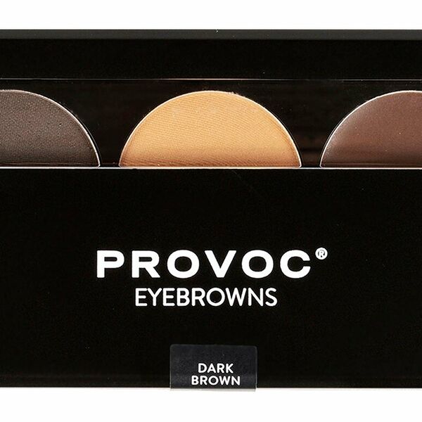 PROVOC Набор теней для бровей Eyebrowns, 3,9 г, 04 Dark brown